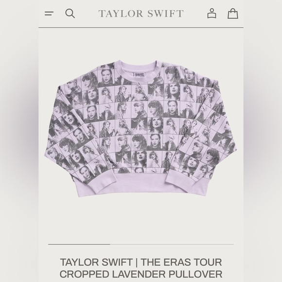 Taylor Swift Lavender Eras Tour Cropped Pullover - Picture 9 of 9